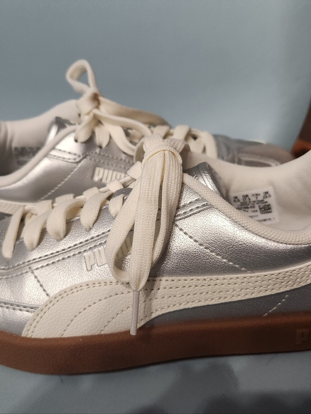 Puma Club Era II Womens Size US Size 7 Silver Sneakers - Picture 9 of 15
